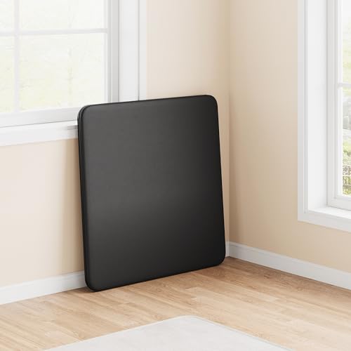 GarveeHome 33.6 in Folding Card Table, Portable Square Folding Table with PU Leather Soft Cushion, Foldable Table Suitable...