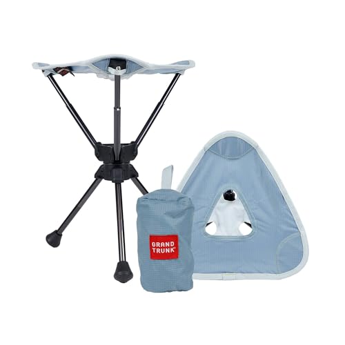 GRAND TRUNK Compass 360 UC Swivel Stool - Ultra-Compact 260lb Capacity Portable Seat for Camping, Travel & Outdoors (Storm)