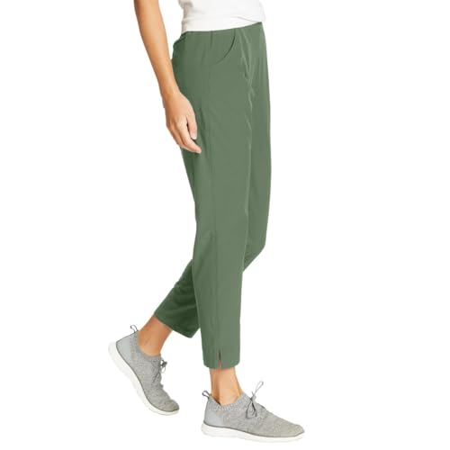 Eddie Bauer Travel Pants Women - Lightweight Elastic Waistband Ankle Pants