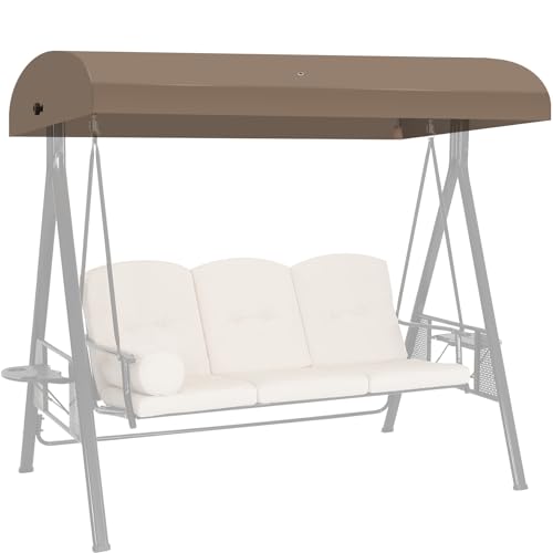 Porch Swing Canopy Replacement Top, Swing Chair Canopy Replacement for GT Porch Swing Model GCS00229C (Beige)
