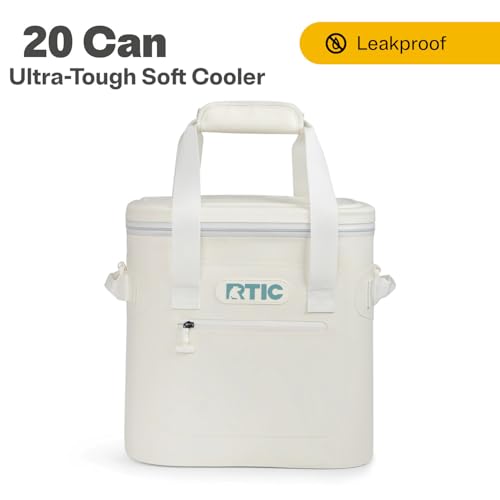 RTIC Ultra-Tough Soft Cooler 20 Can, Insulated Bag Portable Ice Chest Box for Lunch, Beach, Drink, Beverage, Travel, Campi...