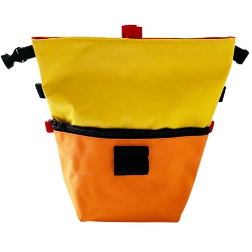 SESH Chalk Bucket - Large Size Chalk Bag for Climbing & Bouldering with Magnetic Closure, 4 Brush Holders, & 2 Side Pocket...