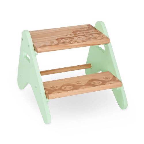 B. toys – Step Stool For Kids – Wooden Stepping Stool – Step Stool For Bedroom, Bathroom, Kitchen – Furniture For Toddlers, Kids – 2+ Years – Peek – A – Boost – Mint