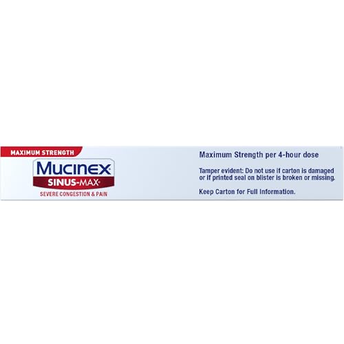 Mucinex Sinus-Max Severe Congestion Relief Caplets, 20 Count