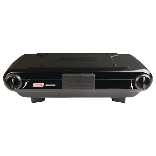Coleman Tabletop 2-in-1 Camping Grill/Stove, 2-Burner Propane Grill & Stove with Adjustable Burners & 20,000 BTUs of Powe...