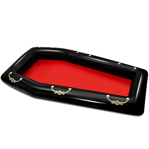 Aoriher 52 Inch Inflatable Coffin Cooler Fake Coffin Floatie Drink Ice Chest Buffet Bucket Beverage Cooler for Summer Pool...