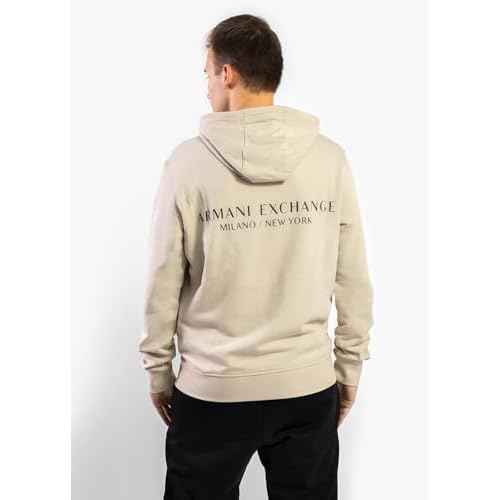 Armani Exchange mens Hooded Small Logo Sweatshirt