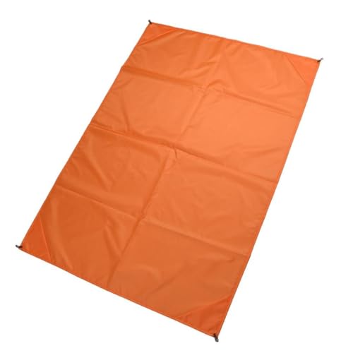 Orange Ultralight Waterproof Camping Tarp Tent Footprint Ground Sheet for Outdoor Picnic Hiking and Beach 1m x 1.4m