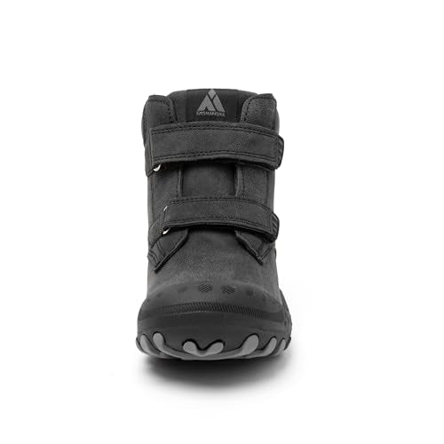 Mishansha Unisex-Child Outdoor Ankle Hiking Boots Boys Girls Trekking Walking Shoes with Hook and Loop
