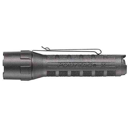 Streamlight 88610 PolyTac X USB 600-Lumen Multi-Fuel Professional Tactical Flashlight, Clear Retail Packaging, Black