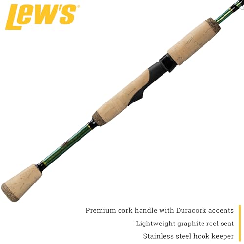 Lew's Wally Marshall Classic Signature Series Spinning Fishing Rod, IM8 Graphite Blank, Split-Grip Cork Handle