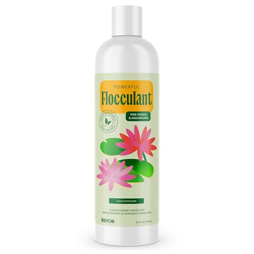 Flocculant for Aquariums, Ponds & Fountains – Powerful Water Clarifier Instantly Clears Murky Water - Fish & Wildlife Safe...