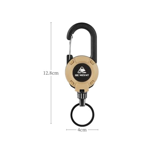Outdoor Multifunctional Anti-Lost Keychain, Durable ABS and Steel Wire Rope, Automatic Rebound