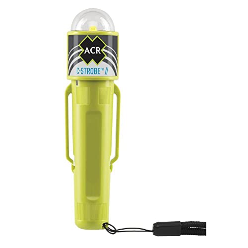 ACR C-Strobe LED Life Jacket Emergency Signal with Clip & Velcro Strap, USCG & Solas Approved. Requires AA Batteries (Card...