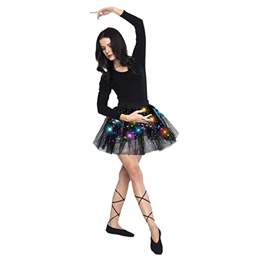 LED Tutu Skirt - Sparkly Layered Tulle Tutus for Women's Party Costume
