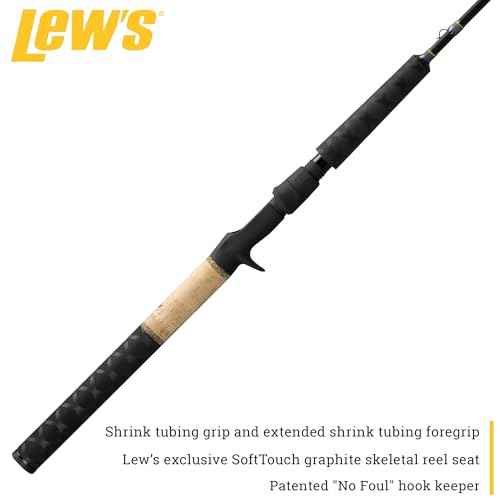 Lew's Speed Stick Trolling Fishing Rod, IM8 Graphite Blank with Fuji Concept O Guides, Shrink Tubing Grip
