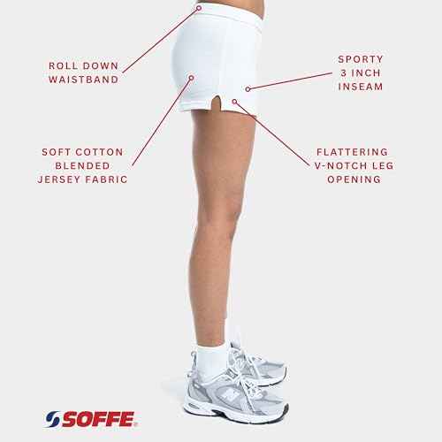 Soffe Womens Womens Authentic Cheer Shorts, 3¡± Inseam