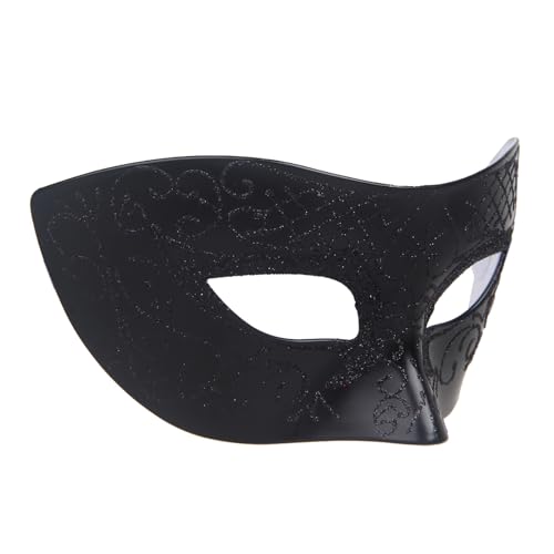Seglorwy Masquerade Mask for Men Vintage Venetian Mardi Gras Halloween Christmas Party Masks (Black 3)