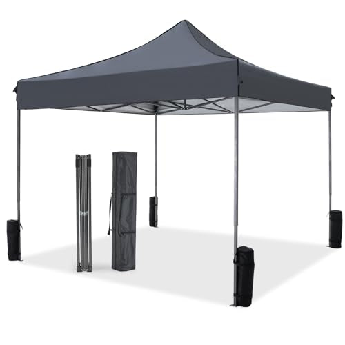 NEWBULIG 10x10 FT Pop Up Canopy Easy Up Tents for Camping Parties Events Beach Backyard Portable Outdoor Shelter Heavy Dut...