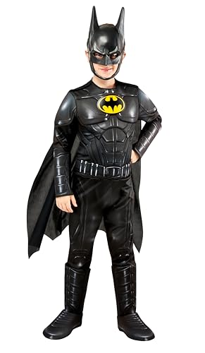 DC The Flash Movie: Batman Deluxe Costume for Kids by Rubies, Boy's Small