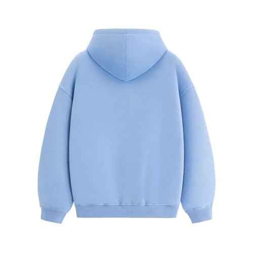 Aelfric Eden Fleece Lined Hoodies For Men Women Oversized Hoodie Casual Hooded Sweatshirts Warm Solid Basic Pullover Tops