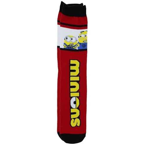 Hyp Despicable Me Minions Men's Casual Crew Socks, 6-Pack, Size 8-12