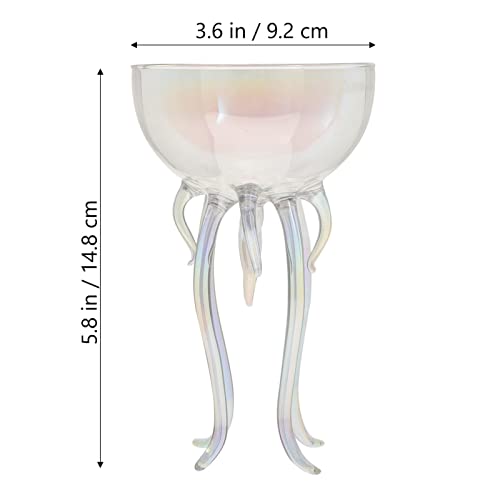 Creative Cocktail Goblet Unique Jellyfish Shape Wine Cup Pub Use Transparent Wine Glasses Parties Weddings Home Bars