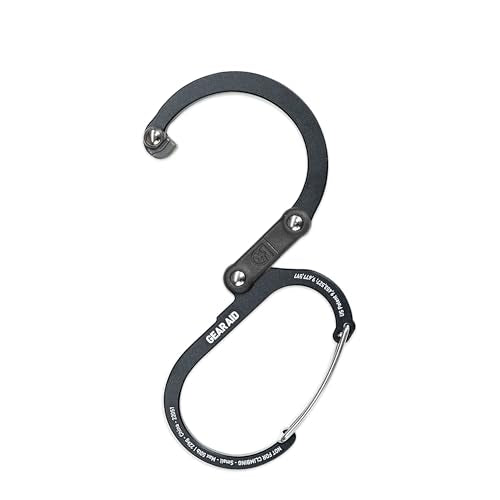 GEAR AID HEROCLIP (Small) Carabiner Gear Clip and Hook, for Hanging Bags, Purses, Lanterns, Strollers, Tools, Helmets, Wat...