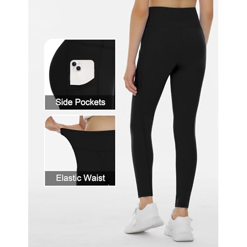 THE GYM PEOPLE Girls Workout Leggings Kids High Waist Stretch Athletic Dance Yoga Pants with Pockets