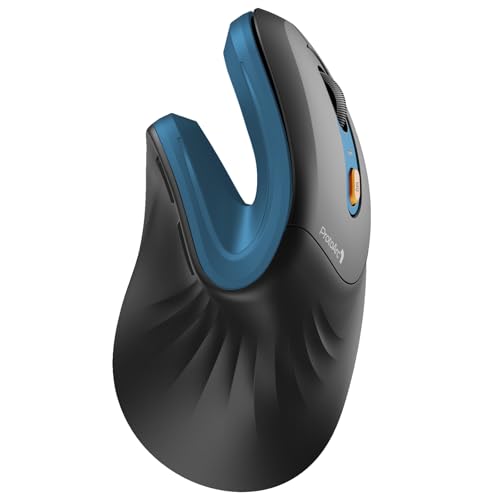 ProtoArc Ergonomic Mouse, EM11 NL Wireless Vertical Mouse, Ergo Mouse with Multi-Device, USB-C Rechargeable Mice for Windo...
