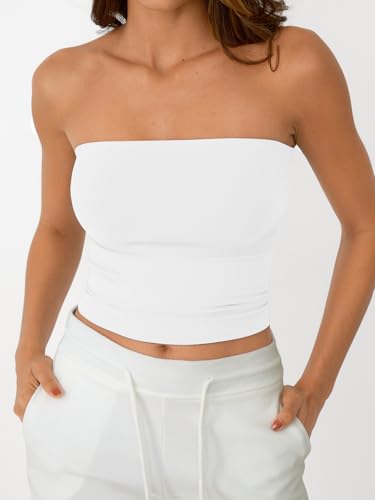 AUTOMET Tube Tops Strapless Crop Tops Basic Backless Sleeveless Bandeau Going Out Cute Summer Clothes Spring Outfits 2026