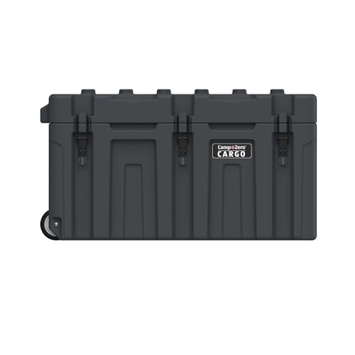 CAMP-ZERO 148L Premium Cargo & Equipment Storage Case with Coated Stainless Steel Latching and Locking System (Grey)
