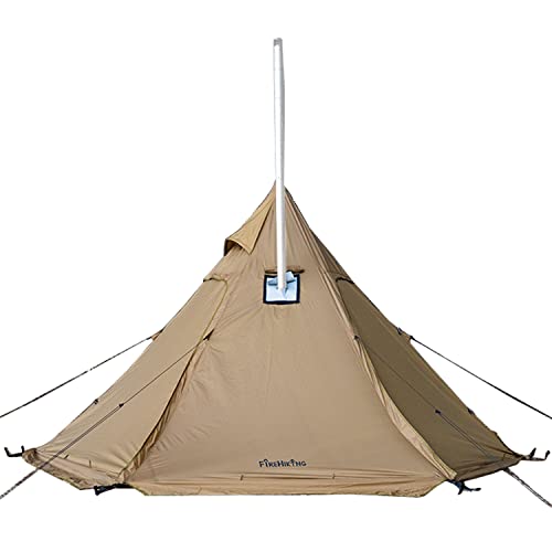 FIREHIKING Camping Hot Tent 2-4 Person Teepee Tent with Stove Jack for Backpacking Hunting 11'6" x 6'11" | with Stove Jac...