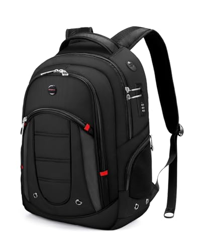 CROSSGEAR Large Travel Laptop Backpack 17.3" Water-resistant Daily Backpacks Durable Business Computer Bookbag Office Lapt...