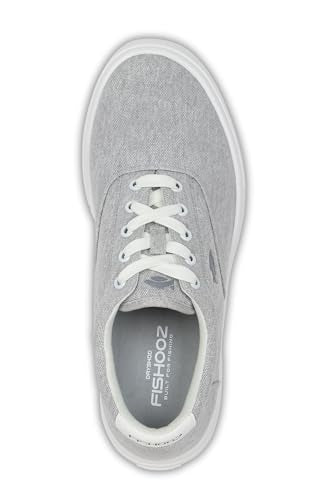 FISHOOZ Men’s Sunwashed Lace-Up Deck Shoes – Water-Repellent, Arch Support, Padded Collar, Sneaker Platform – Boat, Fishin...