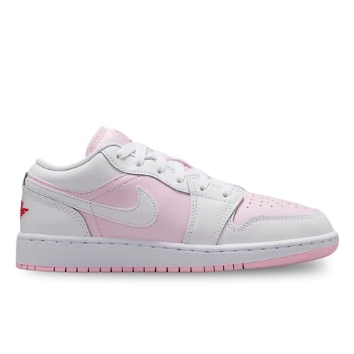 AIR JORDAN 1 LOW (GS) "PINK FOAM /WHITE-FIRE RED"