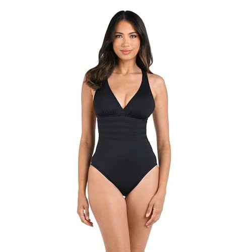 La Blanca womens Island Goddess Multi-strap Cross Back One Piece Swimsuit