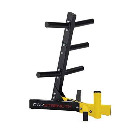 CAP Barbell Olympic Plate Tree Storage Rack, Multiple Colors