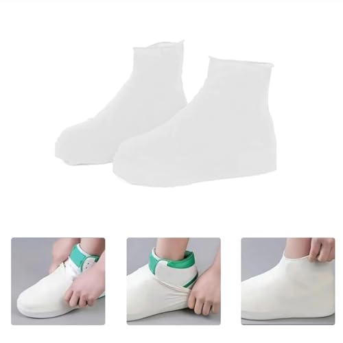 Waterproof Shoe Covers, Elastic and Reusable Shoe Protector for Rain and Wet Weather, Universal Size Fits Shoes Size 40-4...