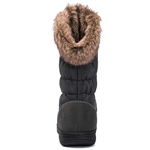 GLOBALWIN Women's Snow Boots Mid Calf Warm Winter Fashion Boots Comfortable Lace-UpWaterproof Boots Insulated Non-Slip Out...