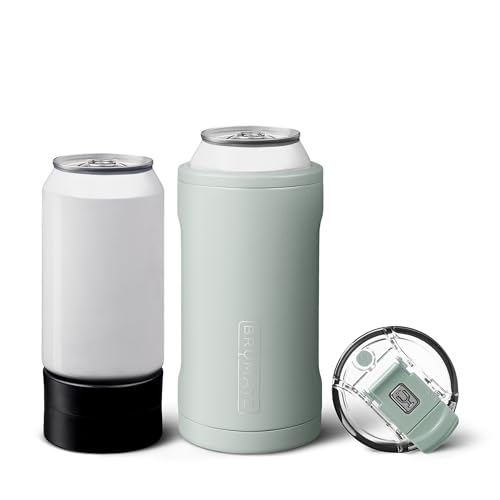 BrüMate Hopsulator Trio 3-in-1 Insulated Can Cooler for 12oz / 16oz Cans + 100% Leak Proof Tumbler with Lid | Insulated fo...