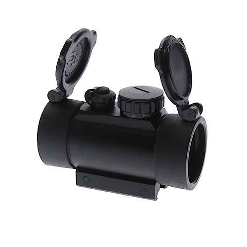TRUGLO Traditional 1x40mm 5-MOA Hunting Durable Lightweight Waterproof Fogproof Shock Resistant Adjustable Aluminum Red-Dot Sight Flip-Up Lens Caps Included