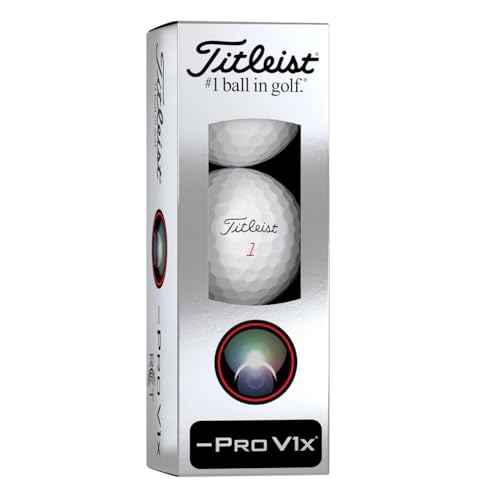 Titleist Pro V1x Left Dash RCT Golf Ball, 1 Dozen USA Direct Import (Radar Ballistic Measure), Trackman, Pack of 12