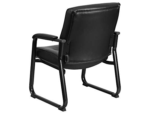 Flash Furniture Hercules Series Big & Tall LeatherSoft Executive Side Reception Chair, Padded Lobby Chair with 500-lb. Sta...