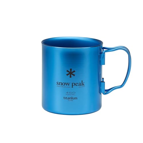 Snow Peak’s Ti-Double 450 Mug, Japanese Titanium, Made in Japan, Ultralight for Camping and Backpacking, Lifetime Product ...