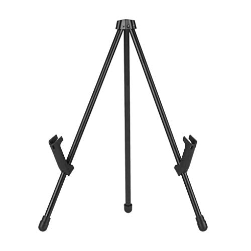 Amazon Basics Tabletop Instant Easel, Black Steel Table Top Easels for Display, Adjustable & Portable Tripod for Painting...