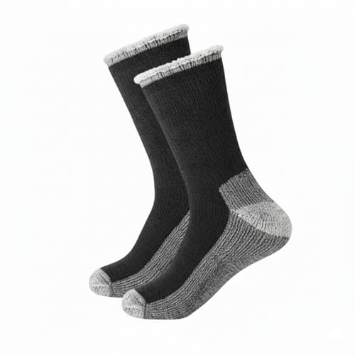 Merino Wool Hiking Socks Thermal Warm Crew Winter Boot Sock for Men & Women, Thick Outdoor Trekking Wool Socks, 1 Pair