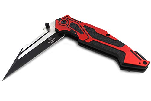 Snake Eye Tactical Every Day Carry 2 Tone Fast Deployment Folding Knife Ultra Smooth One Hand Opening Folding Pocket Knife...