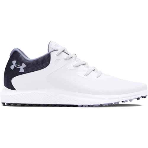 Under Armour Women's Charged Breathe 2 Spikeless Cleat, (101) White/Midnight Navy/Celeste, 7, US