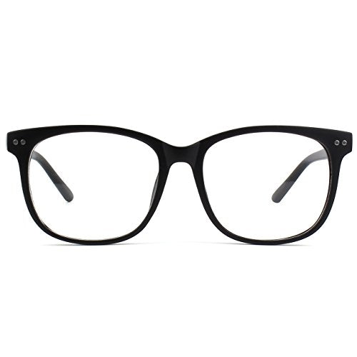 GQUEEN Fake Non Prescription Glasses Clear Lens for Women Men Oversized Frame UV400 Protection, 201581